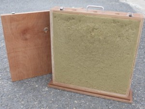 Einblasdämmung Steinwolle formstabil Testbox