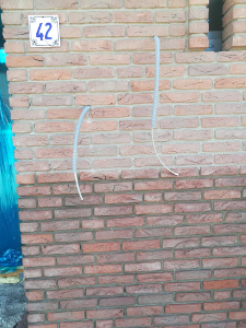 Teilimprägnierte Klinkerfassade