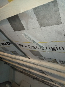 ausgeblasene Dachschräge mit Zellulose