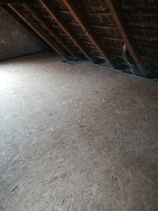 Zellulosedämmung oberste Geschossdecke unter dem Aufbau