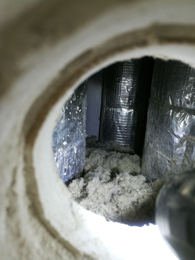 Öffnung Einblasdämmung Schachtverfüllung Brandschutz